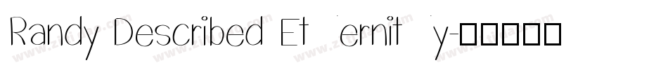 Randy Described Eternity字体转换